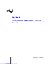 Intel SRCZCR - RAID Controller Storage Hardware Installation And User's Manual
