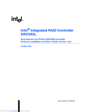 Intel SRCU42L - RAID Controller Hardware Installation And User's Manual
