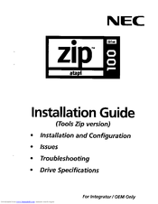 Nec FZ110A - Zip 100MB - 100 MB ZIP Drive Installation Manual