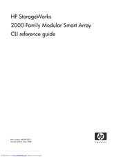 HP StorageWorks 2000 Series Cli Reference Manual