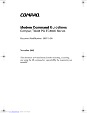 Compaq TC1000 Series Modem Command Manuallines
