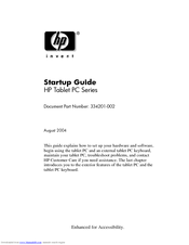 HP Tablet PC Series Startup Manual