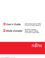 Fujitsu LifeBook Stylistic Q550 User Manual