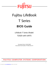Fujitsu T2020 - LifeBook Tablet PC Bios Manual