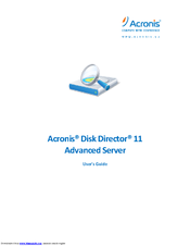 Acronis DISK DIRECTOR 11 ADVANCED SERVER User Manual