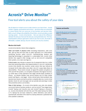 ACRONIS DRIVE MONITOR Datasheet
