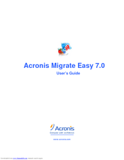 Acronis MIGRATE EASY 7.0 User Manual