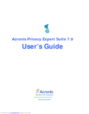 ACRONIS PRIVACY EXPERT SUITE 7.0 User Manual