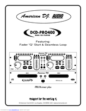 American DJ DCD-PRO400 Manual