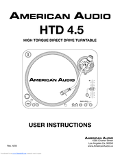 AMERICAN AUDIO HTD 4.5 User Instructions