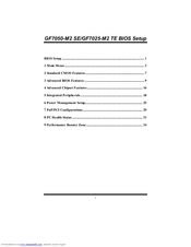 BIOSTAR GF7050-M2 SE - BIOS SETUP Manual