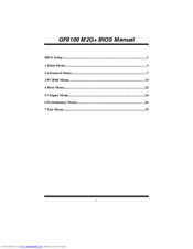 BIOSTAR GF8100 M2G PLUS - BIOS Manual