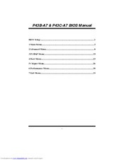 BIOSTAR P43C-A7 - BIOS Manual