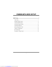 BIOSTAR P4M800-M7A - BIOS SETUP Manual
