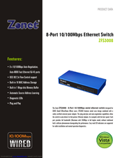 ZONET ZFS3008 Product Data