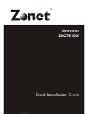 ZONET ZVC7610 Quick Installation Manual