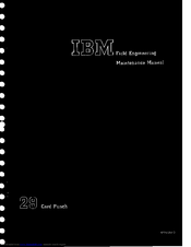 IBM 29 CARD PUNCH - Maintenance Manual