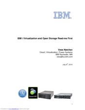 IBM I VIRTUALIZATION - READ ME FIRST 7-9-2010 Manual