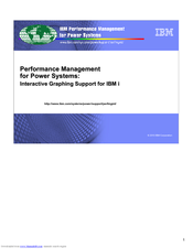 IBM PERFORMANCE MANAGEMENT FOR POWER SYSTEMS - INTERACTIVE GRAPHING SUPPORT FOR  I Manual