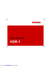 SANGEAN HDT-1 User Manual