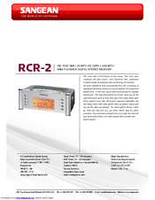 Sangean RCR-2 Manuals | ManualsLib