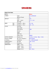 Sangean RCR-2 Manuals | ManualsLib