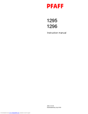 PFAFF 1295 Instruction Manual