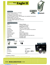 MR HANDSFREE Blue Eagle II Datasheet