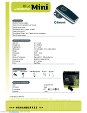 MR HANDSFREE BLUE MINI Datasheet