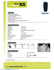 MR HANDSFREE blue XS Datasheet