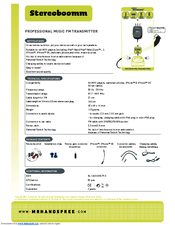 MR HANDSFREE STEREOBOOMM - Datasheet