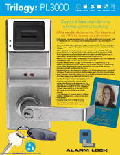 Alarm Lock Trilogy PL3000 Datasheet