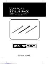 GAMERON COMFORT STYLUS PACK FOR NDS LITE Manual