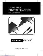 GAMERON DUAL USB POWER CHARGER FOR PSP Manual