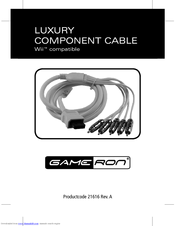 GAMERON LUXURY COMPONENT CABLE FOR WII Manual