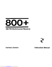 Harman Kardon 800+ Instruction Manual