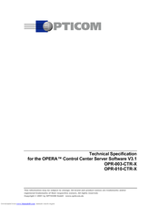 OPTICOM OPR-010-CTR-X - V 3.5 Technical Specification