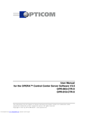 OPTICOM OPR-003-CTR-X - V 3.5 User Manual