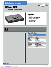 OPTICOM OWM-400 - Datasheet