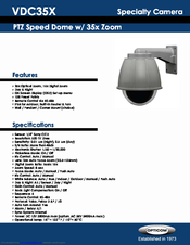 OPTICOM VDC35X -  DATA Specification