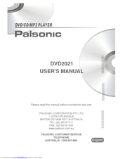 PALSONIC DVD2021 User Manual