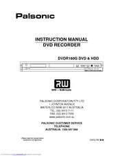 PALSONIC DVDR160G Instruction Manual