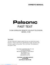 PALSONIC MODEL 5139 Owner's Manual