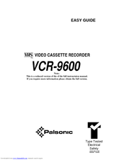PALSONIC VCR-9600 Easy Manual