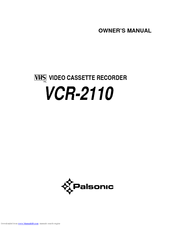 PALSONIC VCR2110 Owner's Manual