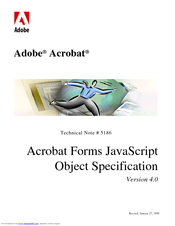 ADOBE ACROBAT FORMS JAVASCRIPT OBJECT Specification