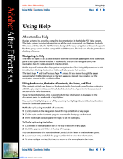 ADOBE AFTER EFFECTS 5.5 Help Manual
