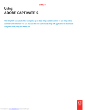 ADOBE CAPTIVATE 5 Help Manual
