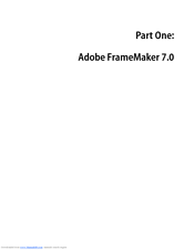 ADOBE FrameMaker 7.0 Manual
