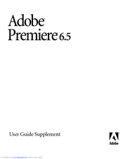 ADOBE Premiere 6.5 User Manual
